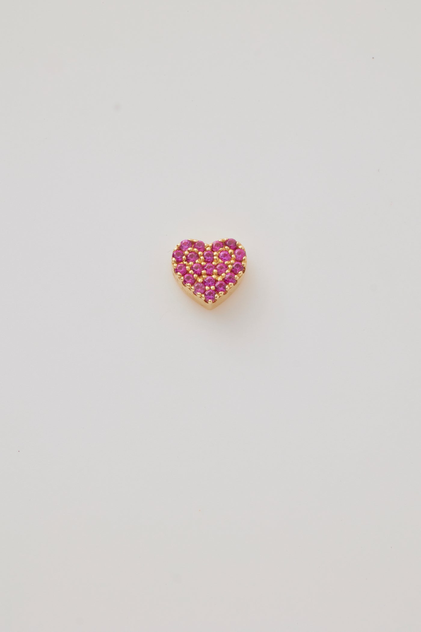 Pavé Ruby Heart Charm