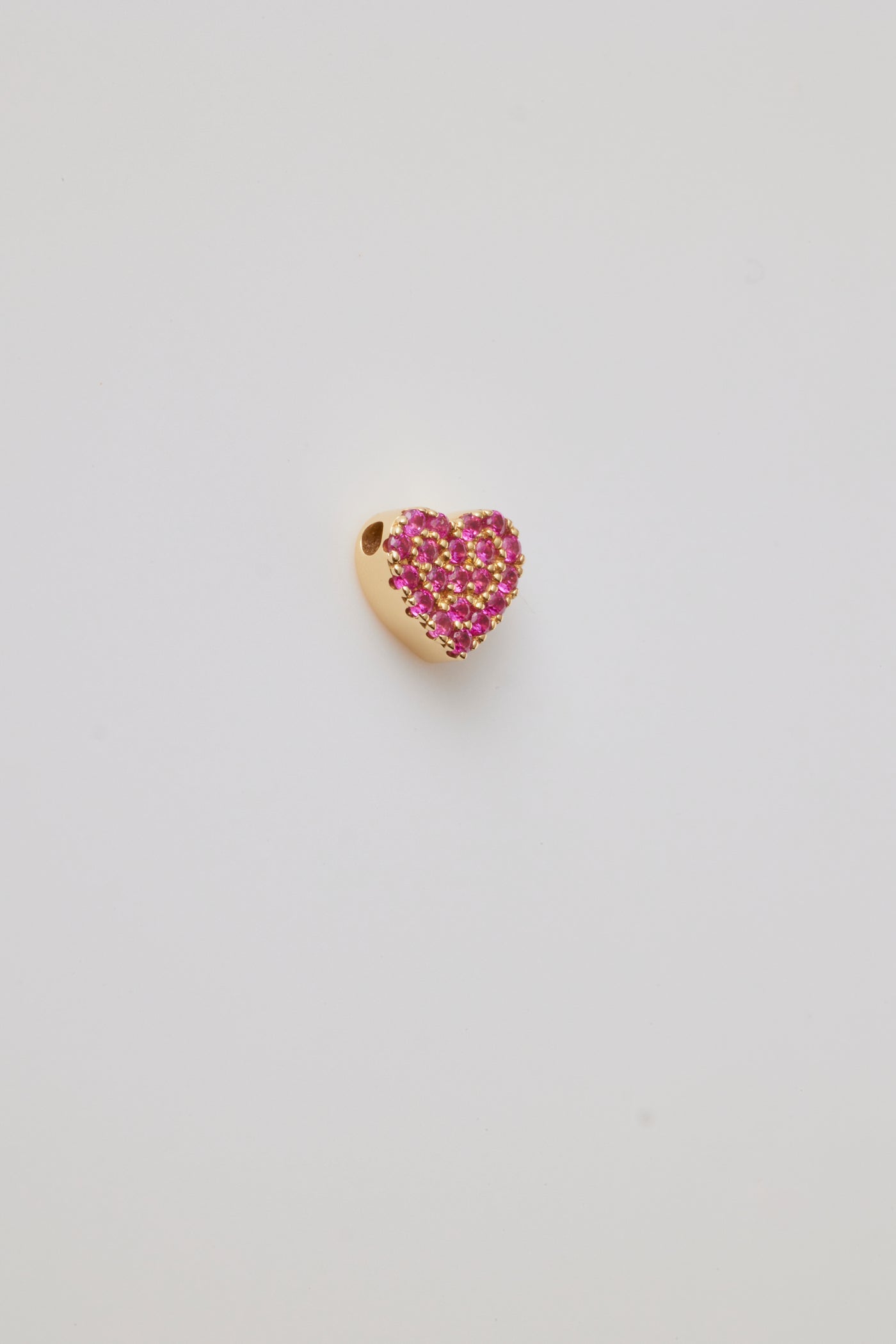 Pavé Ruby Heart Charm