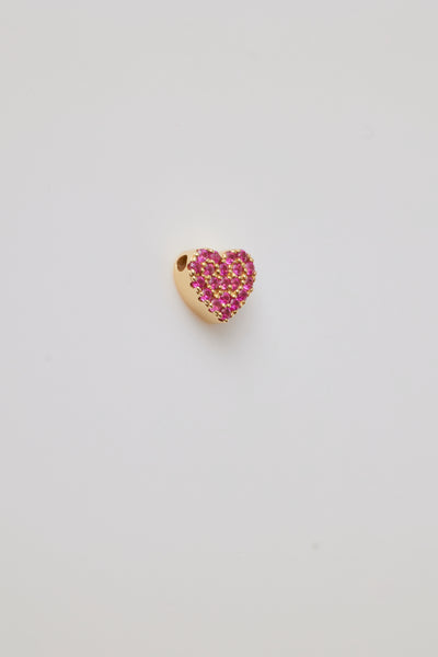 Pavé Ruby Heart Charm