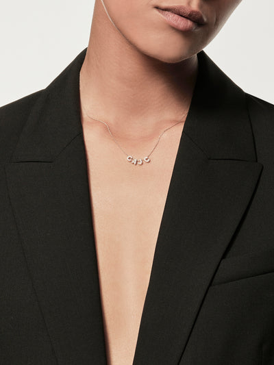 Four Letters Necklace in Diamonds and 18k Gold