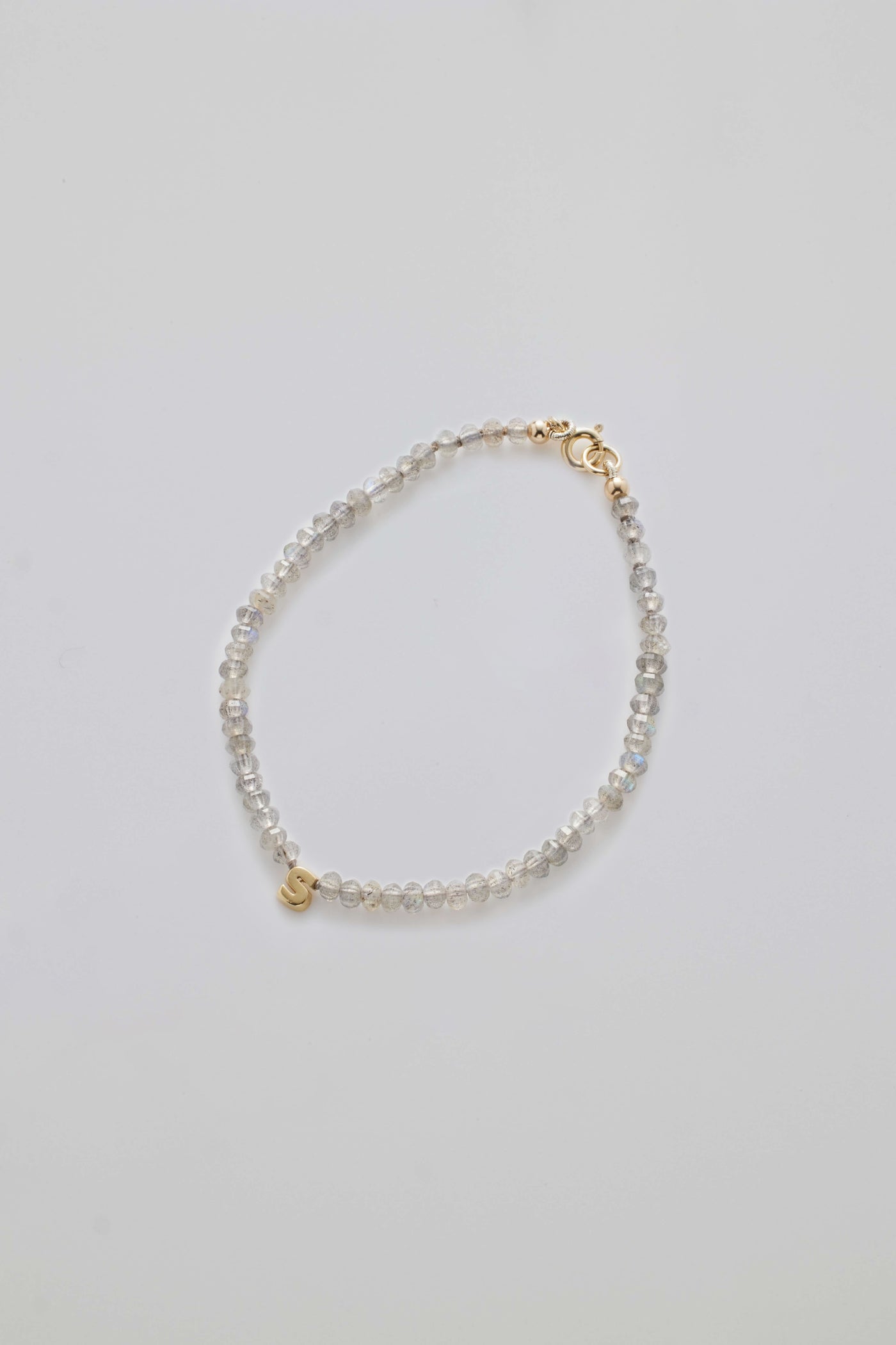 One Letter Labradorite Bracelet