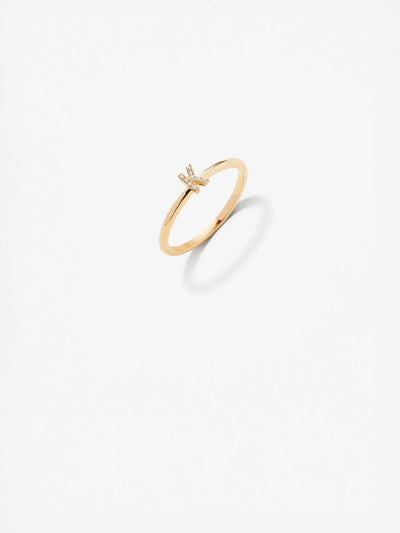 Letter K Ring in Diamonds and 18k Gold versefinejewellery.com