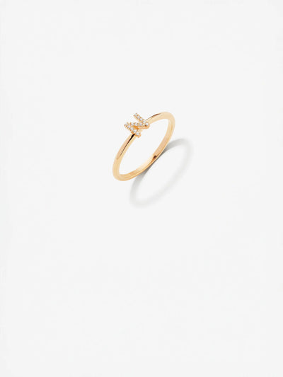 Letter N Ring in Diamonds and 18k Gold versefinejewellery.com