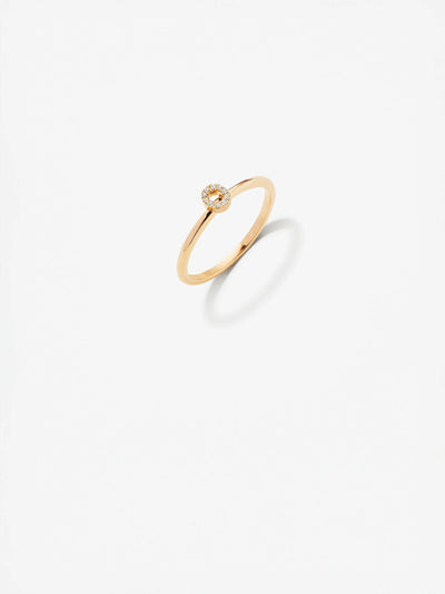 Letter O Ring in Diamonds and 18k Gold versefinejewellery.com