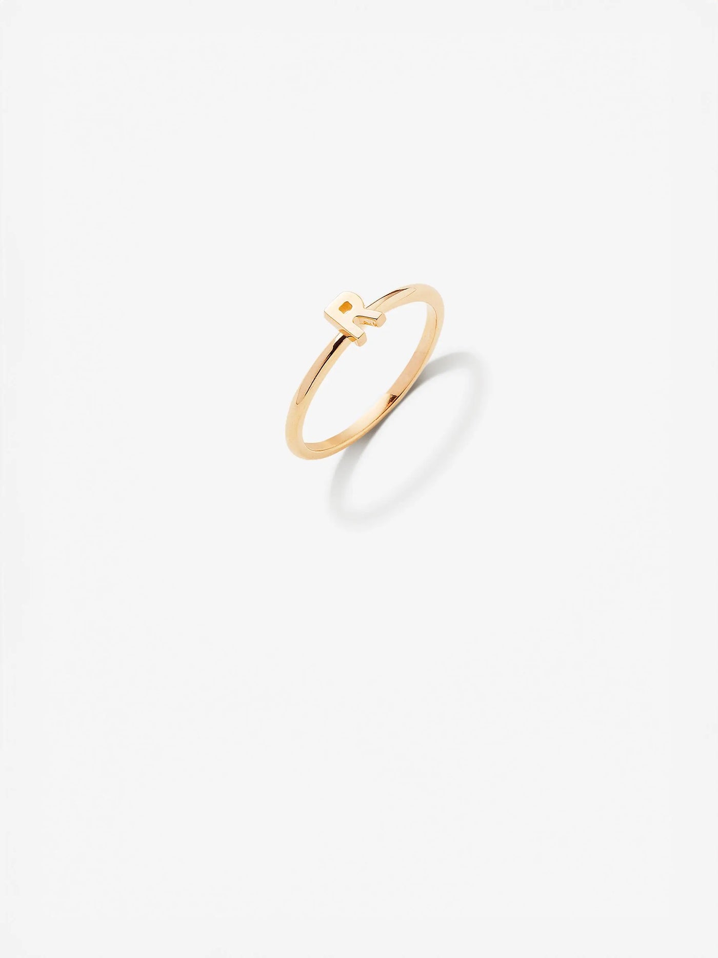 Letter R Ring in 18k Gold versefinejewellery.com