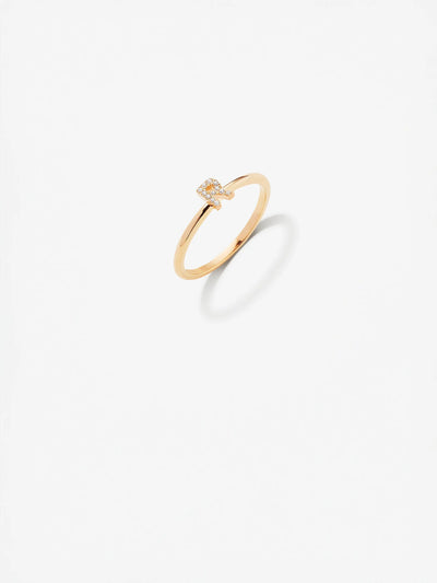 Letter R Ring in Diamonds and 18k Gold versefinejewellery.com