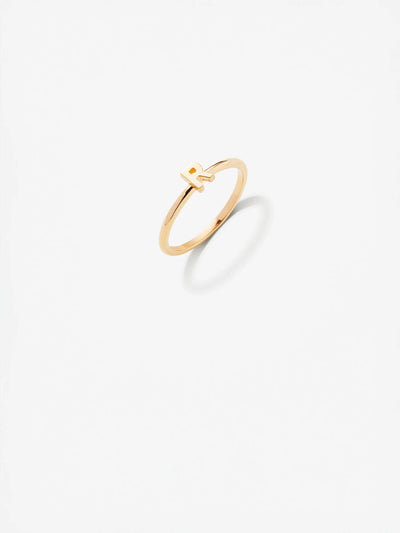 Letter S Ring in 18k Gold versefinejewellery.com