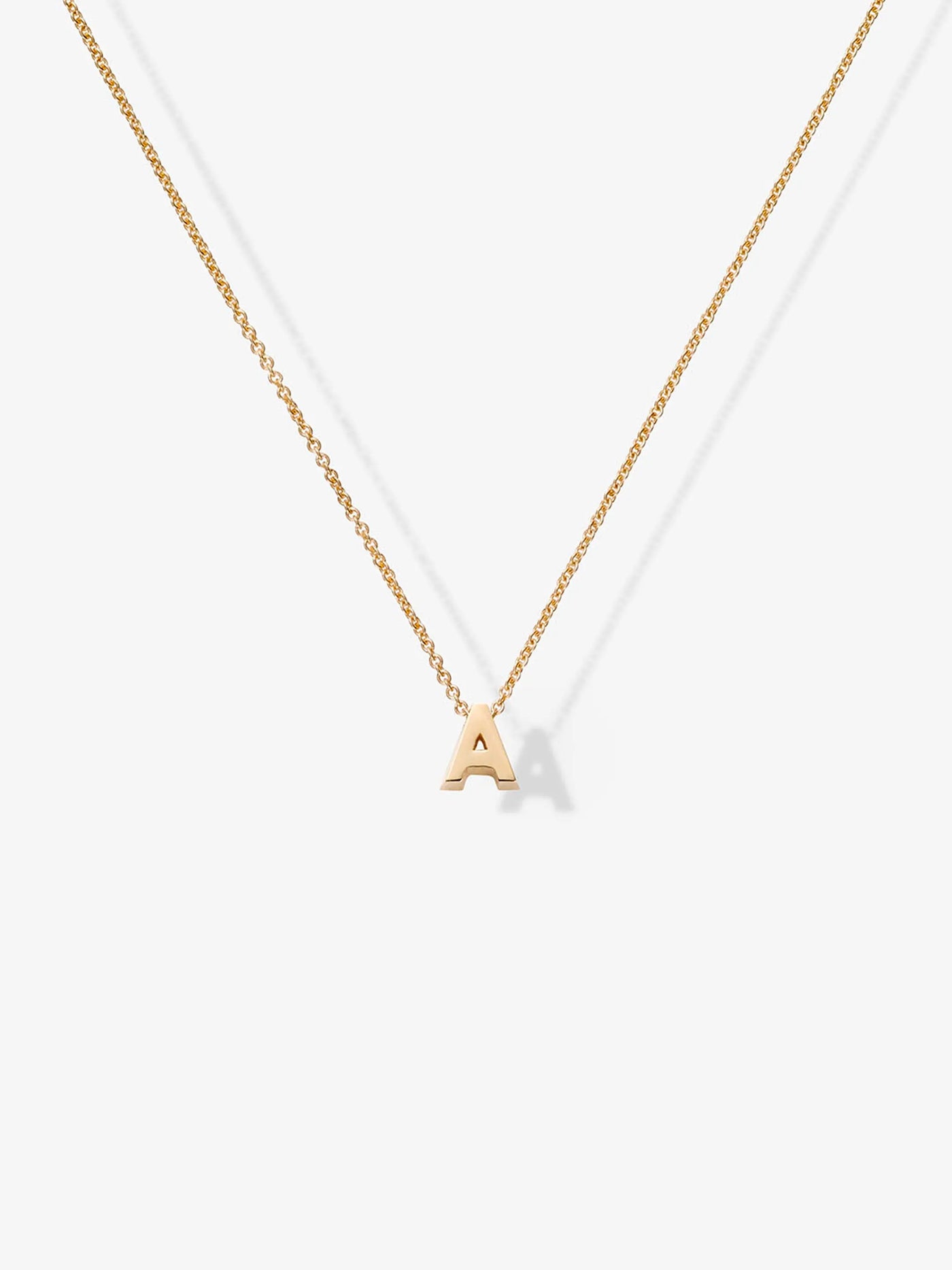 One Letter Necklace in 18k Gold versefinejewellery.com