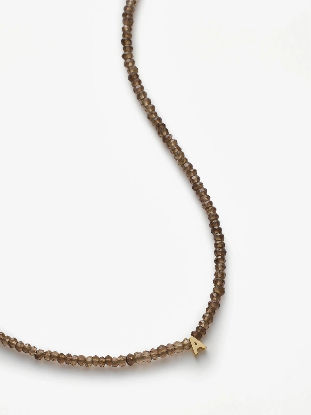 Quartz One Letter Necklace versefinejewellery