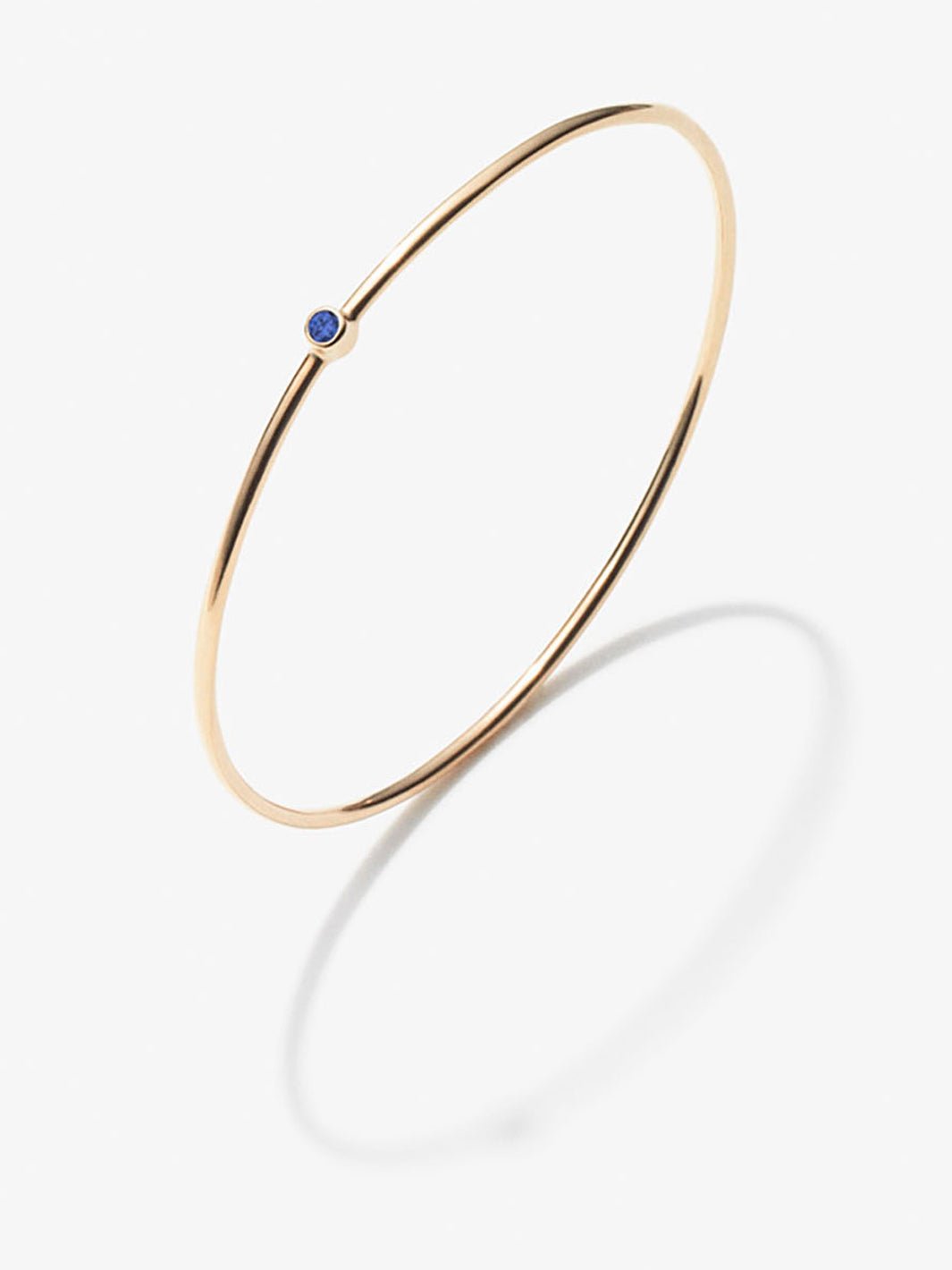 September Birthstone Sapphire Bangle in 18k Gold