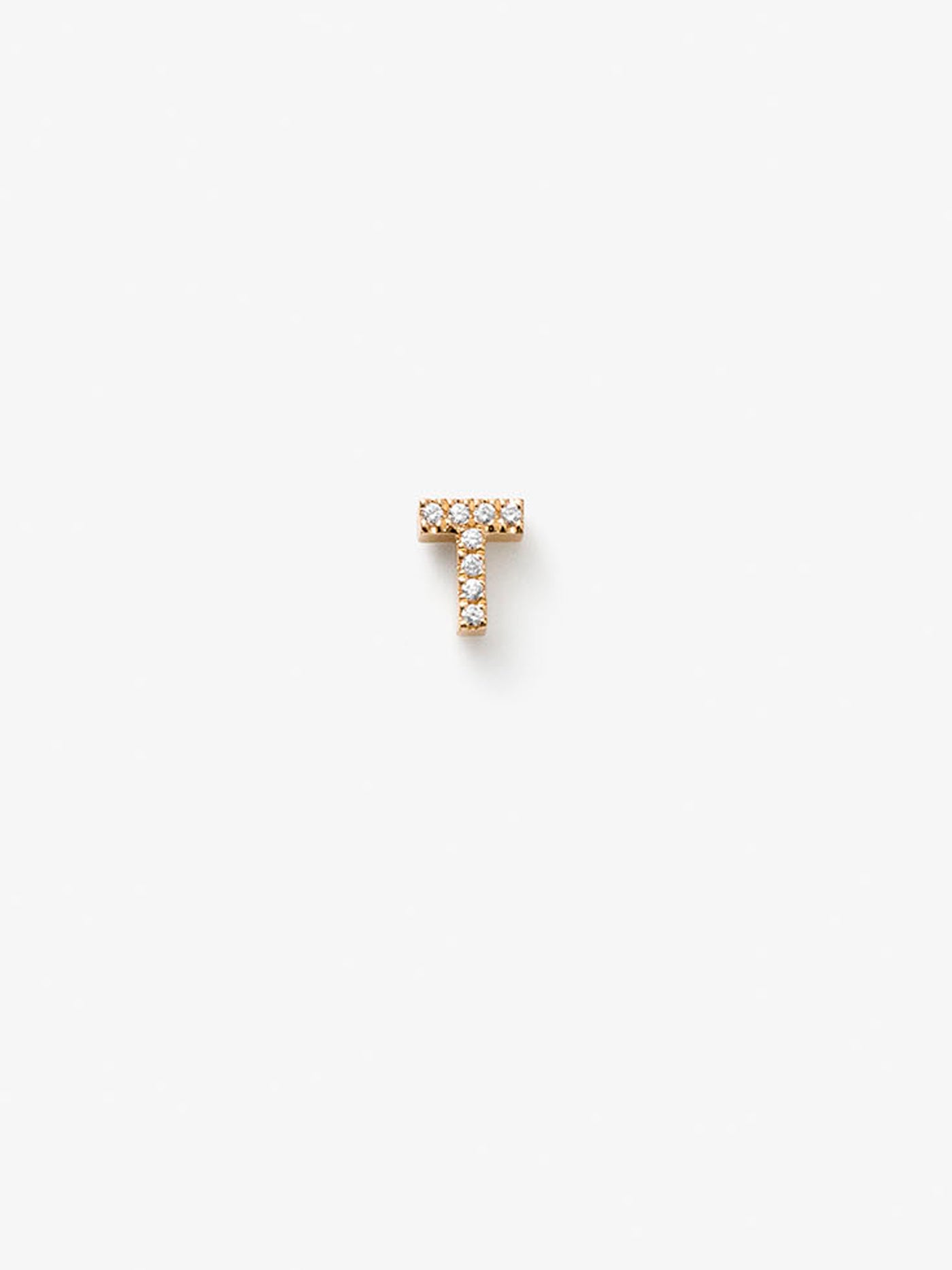 Letter T in Diamonds and 18k Gold