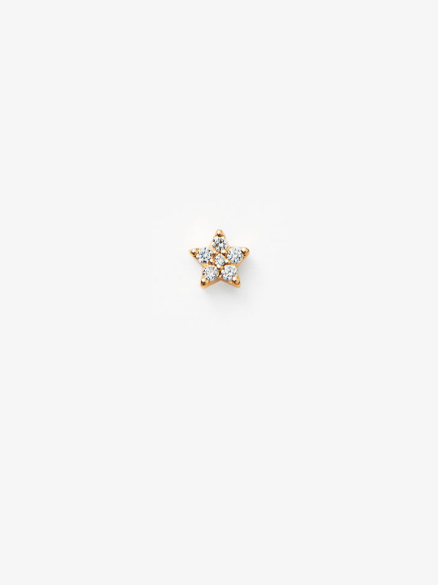 Star Stud Single Earring in Diamonds and 18k Gold