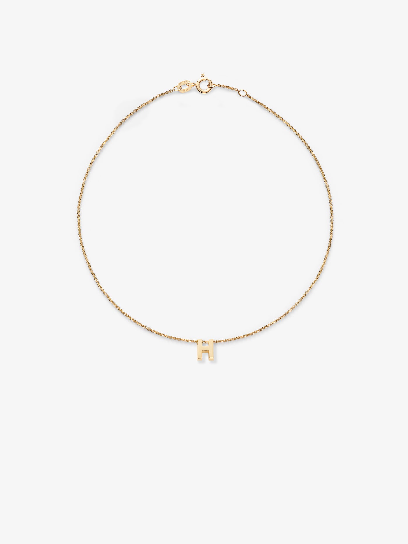 Letter H Bracelet in 18k Gold