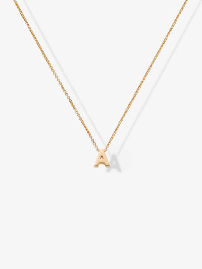 One Letter Necklace in 18k Gold