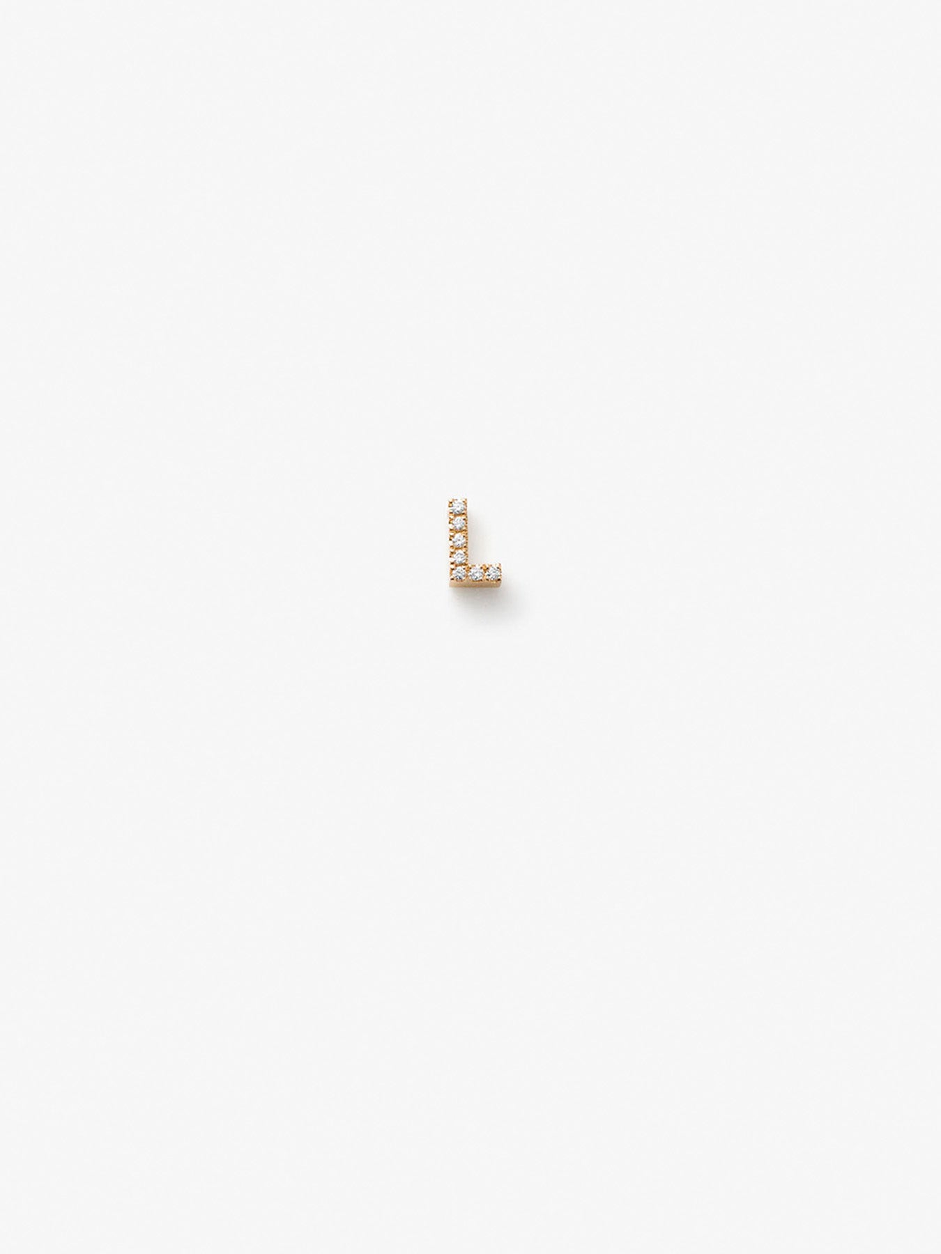 L Earring in Diamonds and 18k Gold