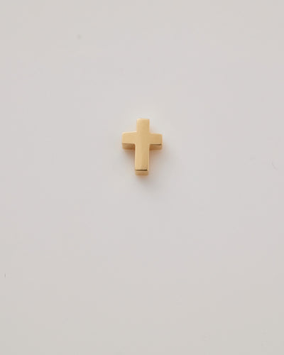 Diamond & Yellow Gold Cross Charm