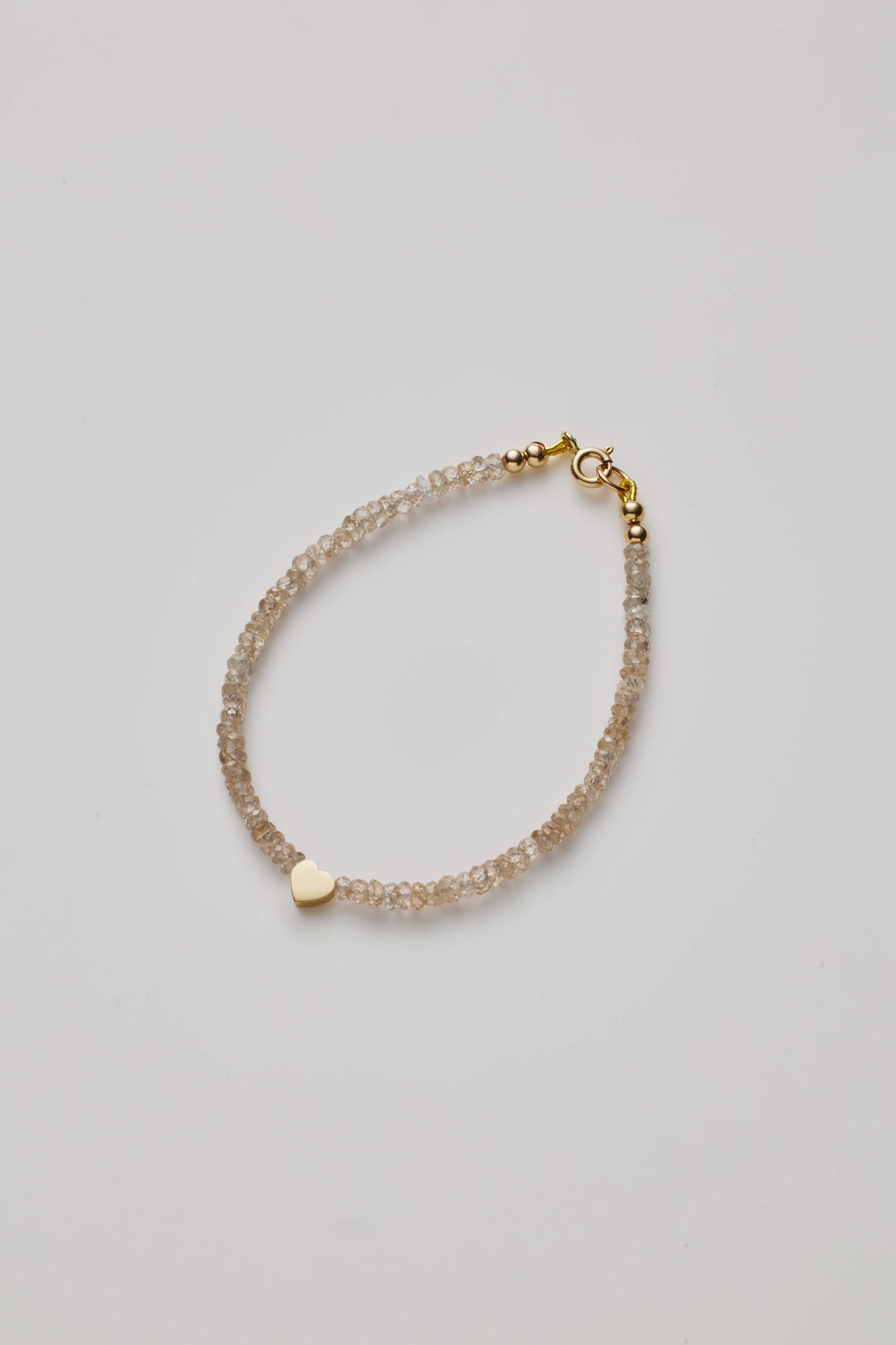 Champagne Zircon Heart Bracelet