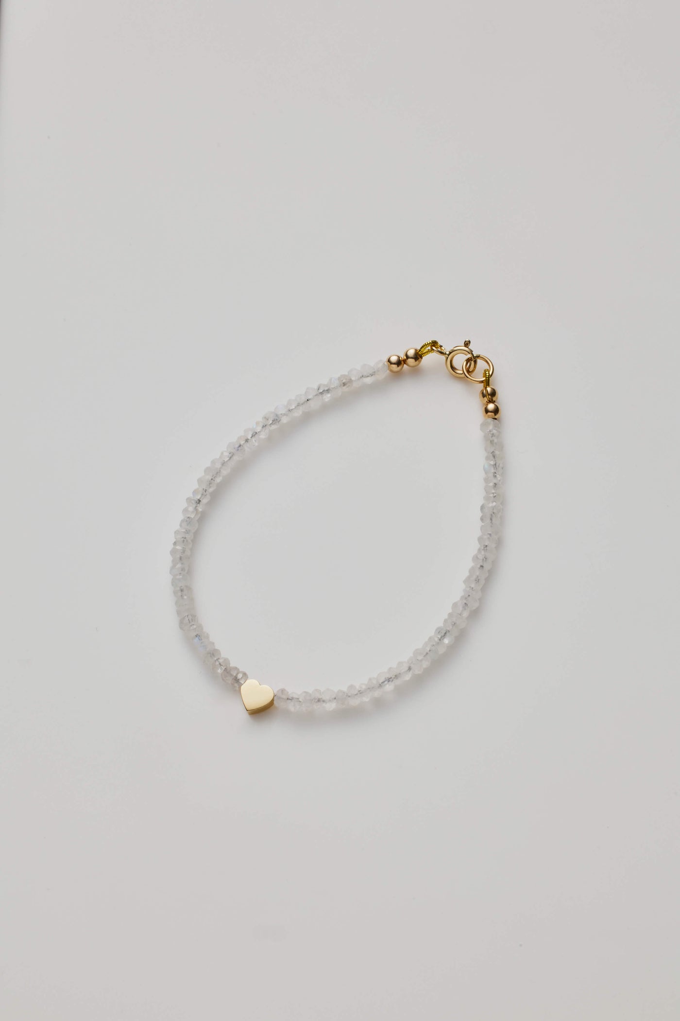 Rainbow Moonstone Heart Bracelet