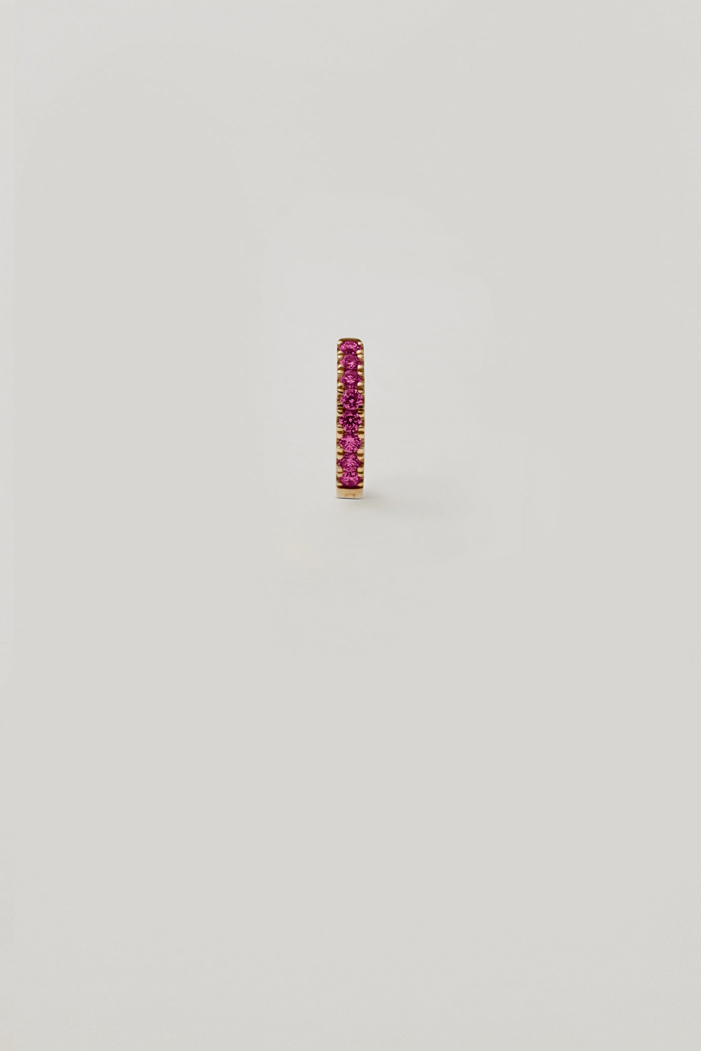 Pavé Ruby Huggie