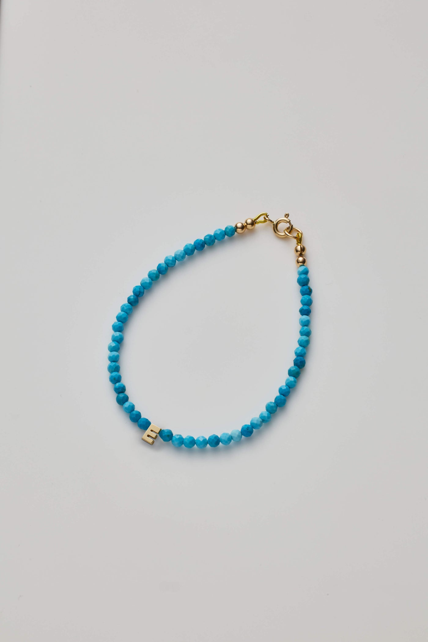 One Letter Turquoise Bracelet