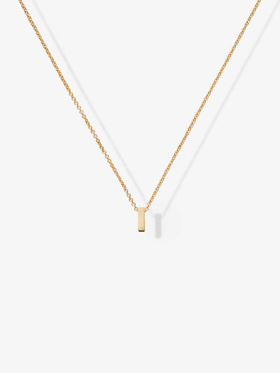 One Letter Necklace in 18k Gold
